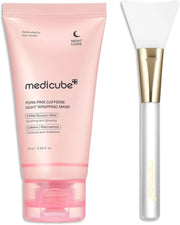 Medicube PDRN Pink Caffeine Night Wrapping Mask, ميديكيوب قناع PDRN الوردي بالكافيين الليلي القابل للتقشير