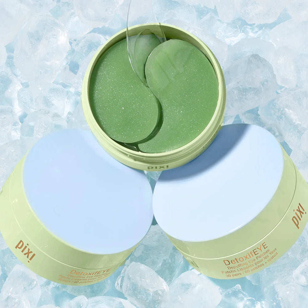 Pixi DetoxifEYE Depuffing Eye Patches 60 pcs, بيكسي لصقات العيون ديتوكسيفاي لتقليل الانتفاخ 60 قطعة