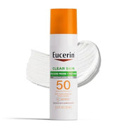 Eucerin Sun Clear Skin Face Sunscreen Lotion SPF 50 75 ml, يوسيرين واقي الشمس كلير سكين للبشرة الدهنية SPF 50 بحجم 75 مل