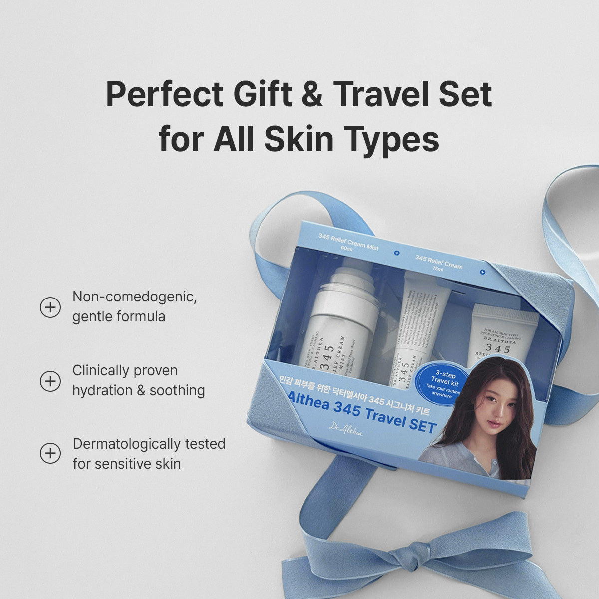 Dr. Althea 345 Travel Set Mist 60 ml + Serum 15 ml + Cream 15 ml, دكتور ألثيا طقم السفر 345 بخاخ 60 مل + سيروم 15 مل + كريم 15 مل