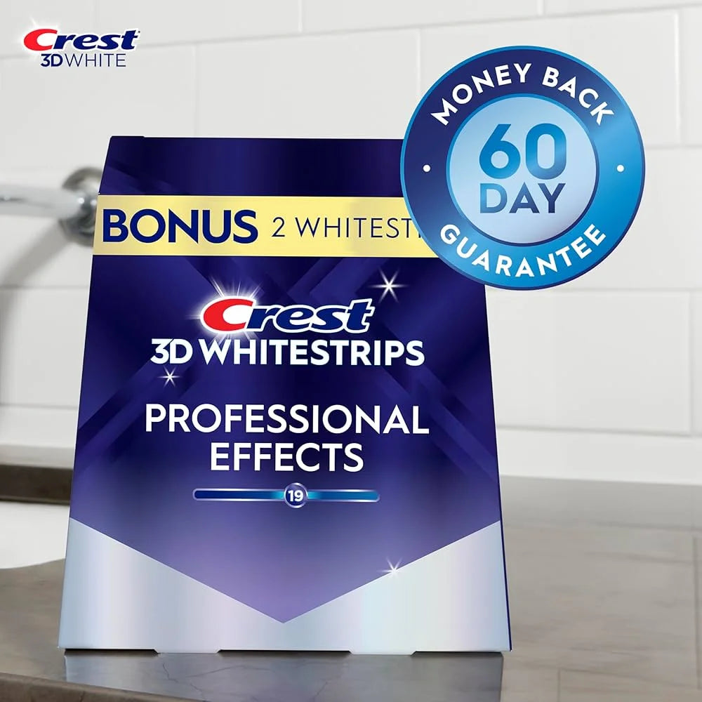 Crest 3D Whitestrips Professional White Kit, كريست طقم لصقات تبييض الأسنان 3D بروفيشنال وايت