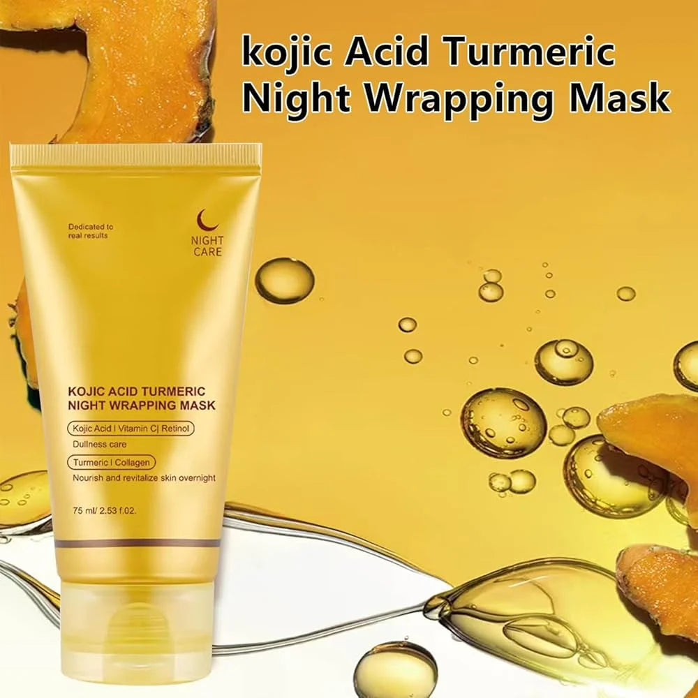 Medicube Kojic Acid Turmeric Night Wrapping Mask, ميديكيوب قناع الكوجيك أسيد والكركم الليلي القابل للتقشير