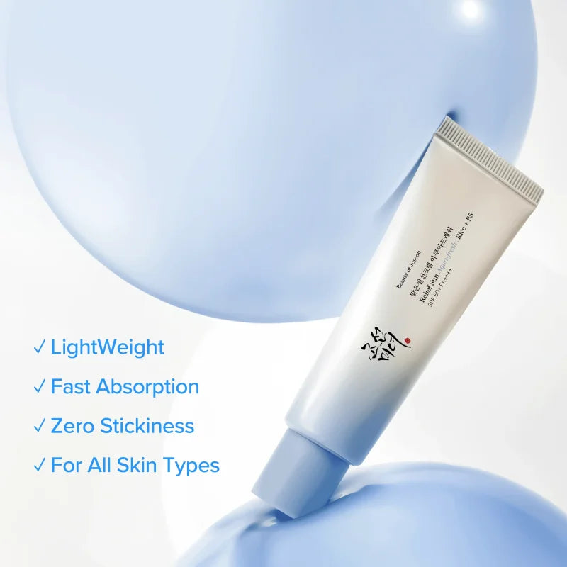 Beauty of Joseon Relief Sun Aqua-Fresh Rice + B5 SPF50+ PA++++ 50 ml, بيوتي أوف جوسون واقي الشمس ريليف صن أكوا-فريش بالأرز وفيتامين B5 SPF50+ 50 مل