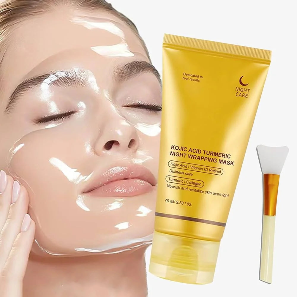 Medicube Kojic Acid Turmeric Night Wrapping Mask, ميديكيوب قناع الكوجيك أسيد والكركم الليلي القابل للتقشير