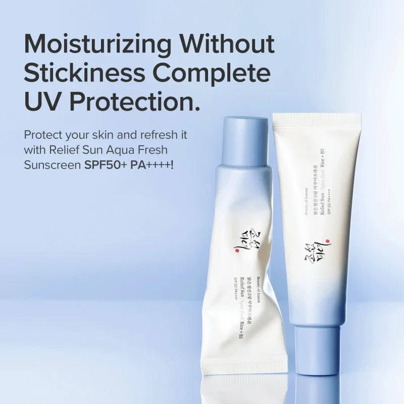 Beauty of Joseon Relief Sun Aqua-Fresh Rice + B5 SPF50+ PA++++ 50 ml, بيوتي أوف جوسون واقي الشمس ريليف صن أكوا-فريش بالأرز وفيتامين B5 SPF50+ 50 مل