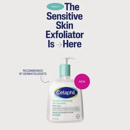 Cetaphil Gentle Exfoliating SA Cleanser, سيتافيل الغسول المقشّر اللطيف بحمض الساليسيليك
