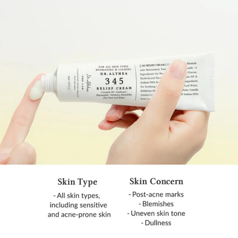Dr. Althea 345 Relief Cream Duo Pack 50 ml x 2, دكتور ألثيا عبوة مزدوجة من كريم 345 ريليف 50 مل × 2