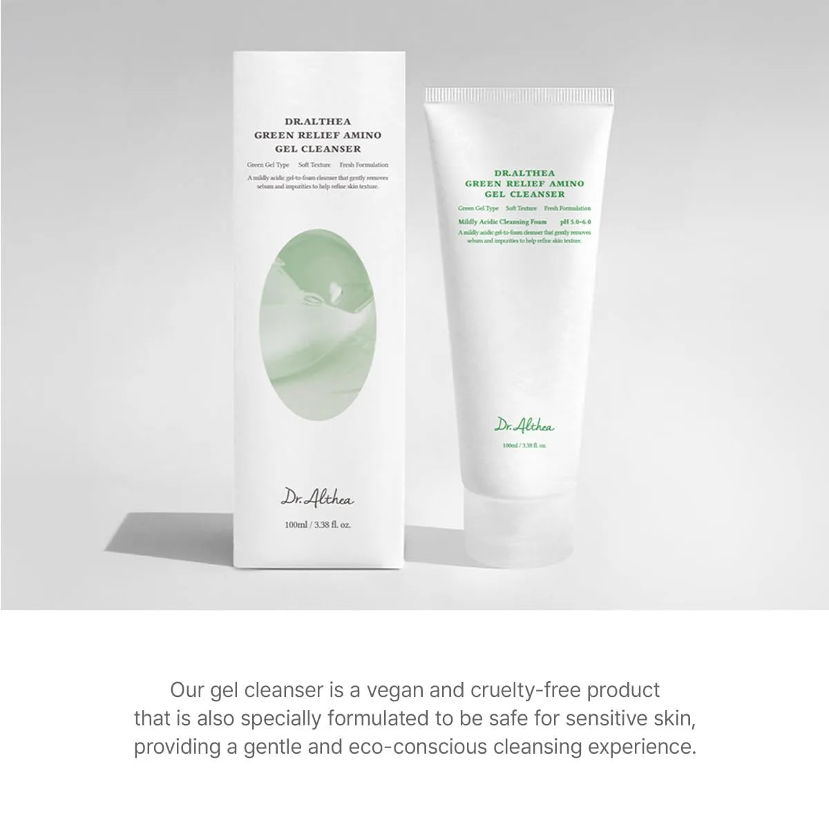 Dr. Althea Green Relief Amino Gel Cleanser 100 ml, دكتور ألثيا غسول جرين ريليف الجيل بالأحماض الأمينية 100 مل