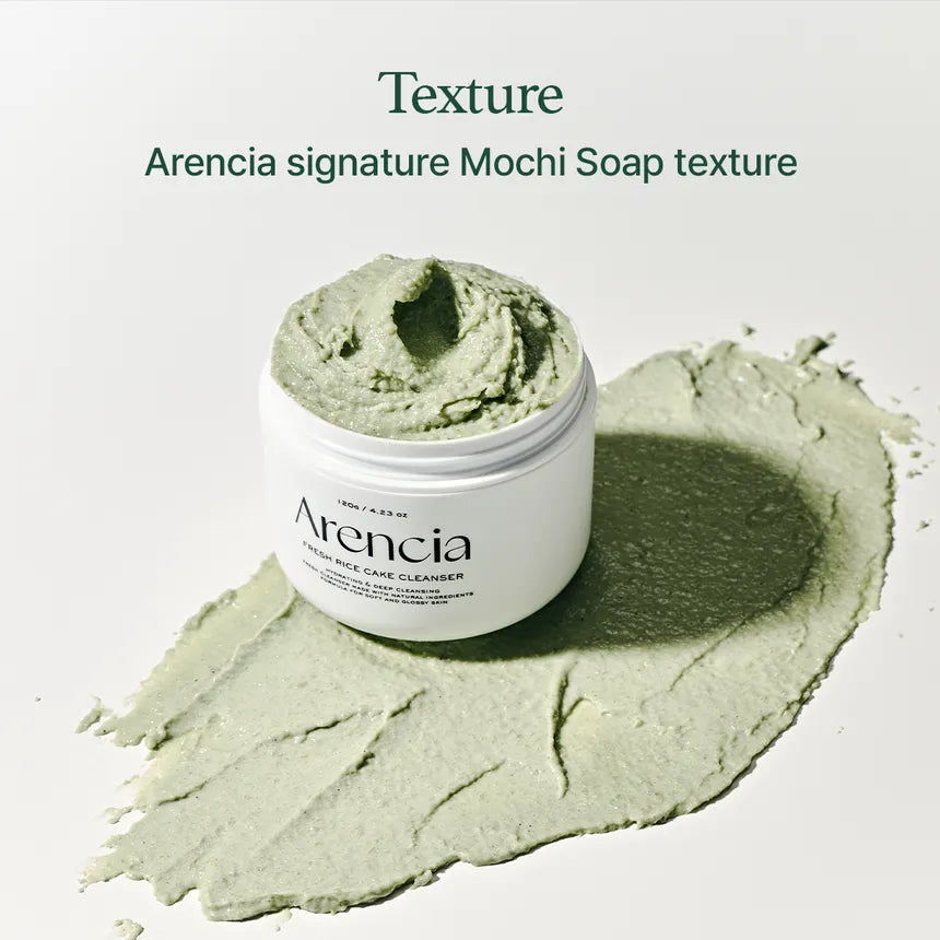 Arencia Fresh Green Rice Mochi Cleanser, أرينشيا غسول الأرز موتشي الأخضر المنعش