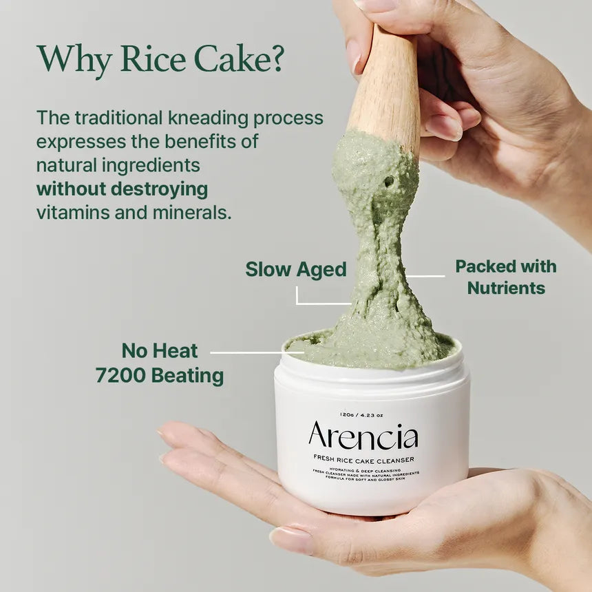 Arencia Fresh Green Rice Mochi Cleanser, أرينشيا غسول الأرز موتشي الأخضر المنعش