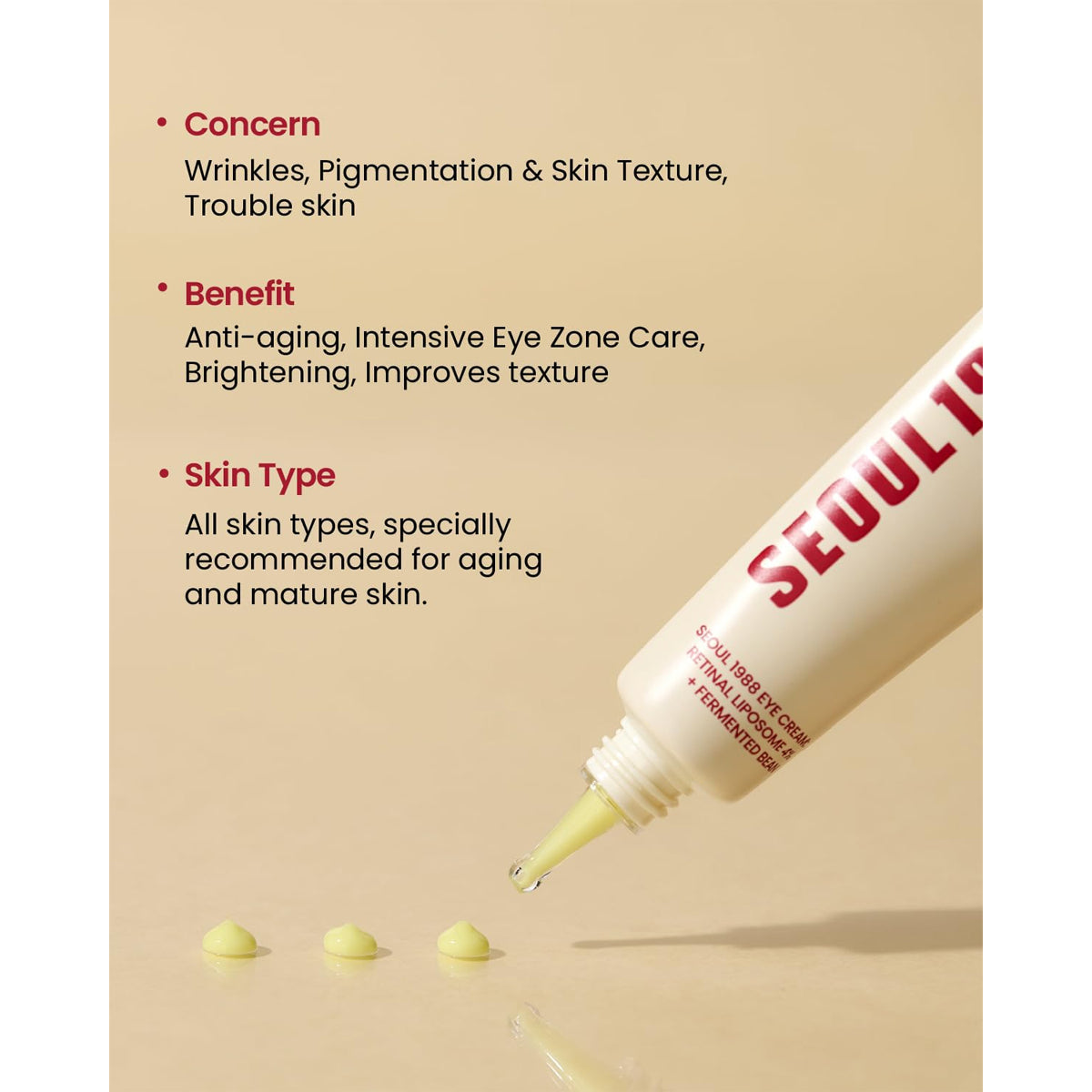Seoul 1988 Retinal Liposome 4% Eye Cream 30 ml, سيول 1988 كريم العيون بالريتينال الليبوزومي 4% 30 مل