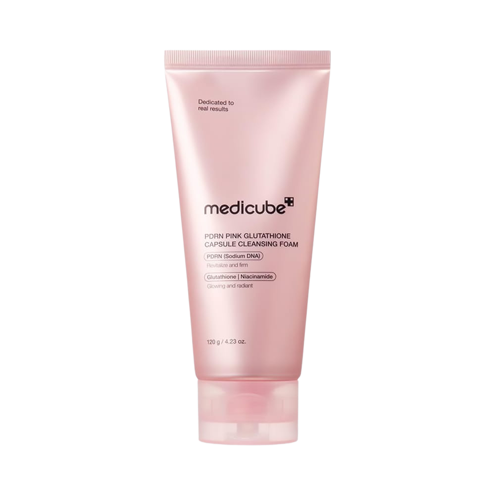 Medicube PDRN Pink Glutathione Capsule Cleansing Foam 120 g, ميديكيوب غسول رغوي بكبسولات PDRN والجلوتاثيون الوردية 120 غ