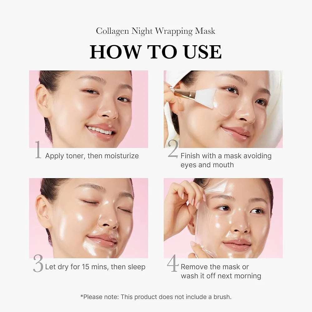 Medicube Collagen Night Wrapping Mask 75 ml, ميديكيوب قناع الكولاجين الليلي القابل للتقشير 75 مل