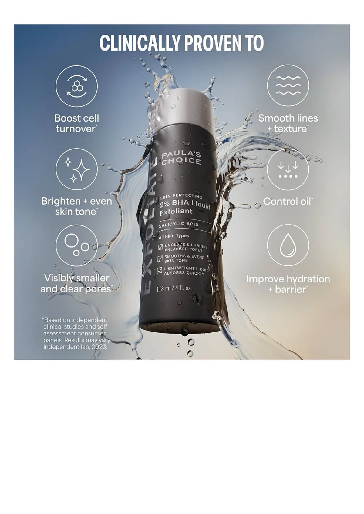 Paula's Choice Skin Perfecting 2% BHA Liquid Exfoliant, باولاز تشويس مقشّر سائل BHA 2%