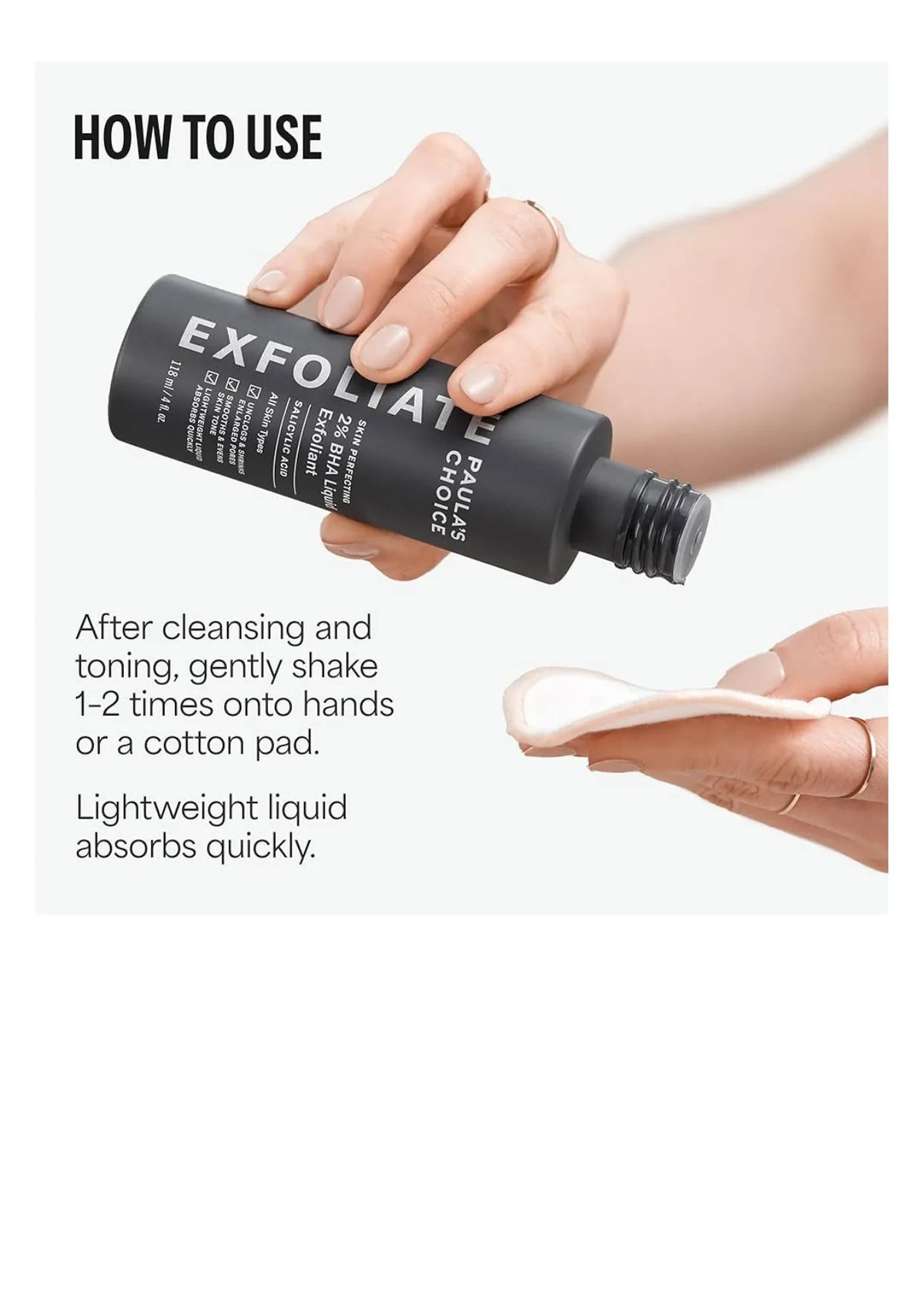 Paula's Choice Skin Perfecting 2% BHA Liquid Exfoliant, باولاز تشويس مقشّر سائل BHA 2%