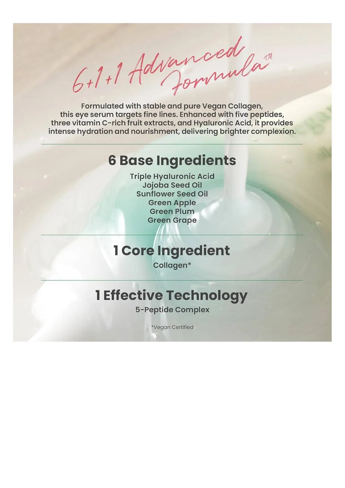 AXIS-Y Vegan Collagen Eye Serum 10 ml, أكسيس واي سيروم الكولاجين النباتي للعيون 10 مل