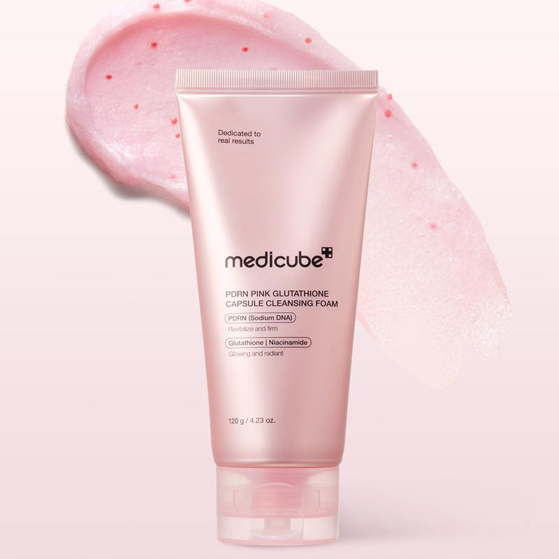 Medicube PDRN Pink Glutathione Capsule Cleansing Foam 120 g, ميديكيوب غسول رغوي بكبسولات PDRN والجلوتاثيون الوردية 120 غ