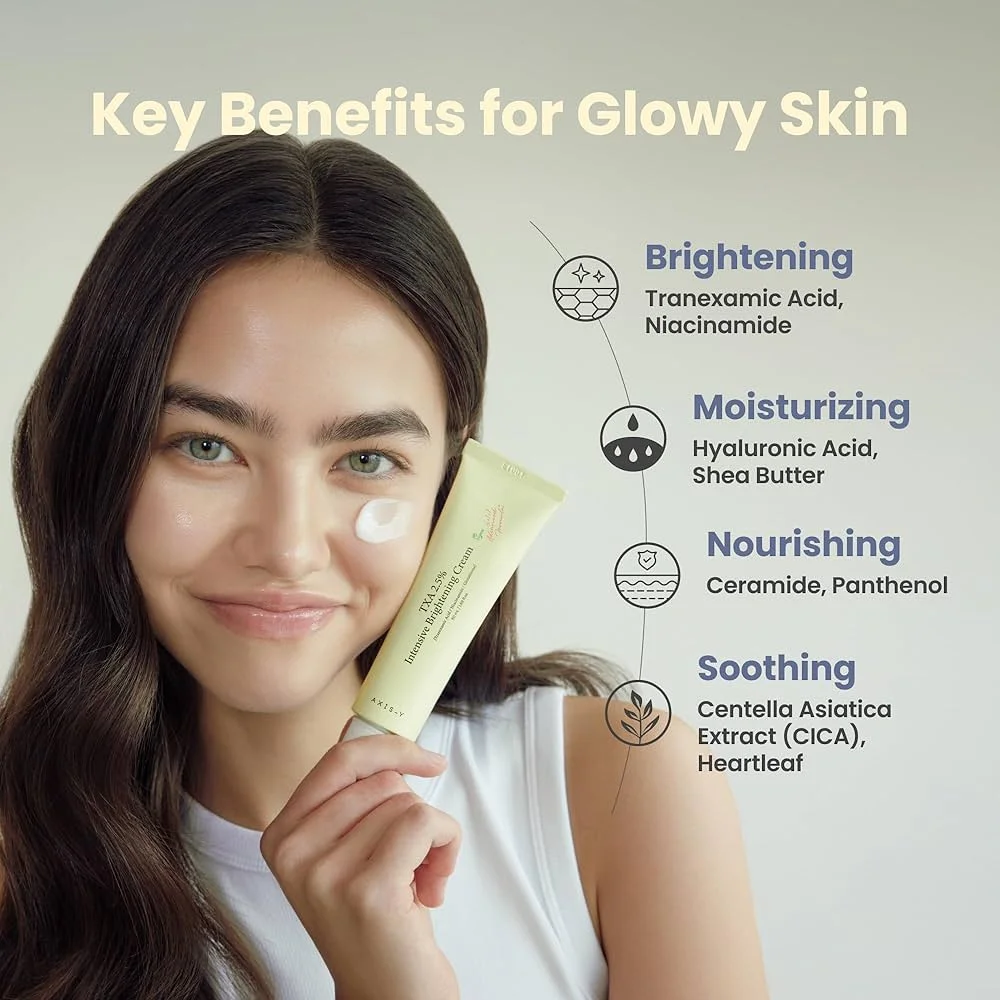 AXIS-Y TXA 2.5% Intensive Brightening Cream – Tranexamic Acid Moisturizer with Niacinamide & Glutathione for Dark Spots & Uneven Skin Tone