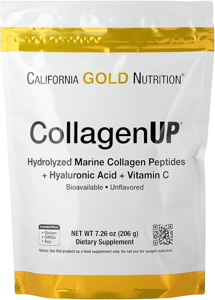 California Gold Nutrition CollagenUP® (Hydrolyzed Marine Collagen + Hyaluronic Acid + Vitamin C)