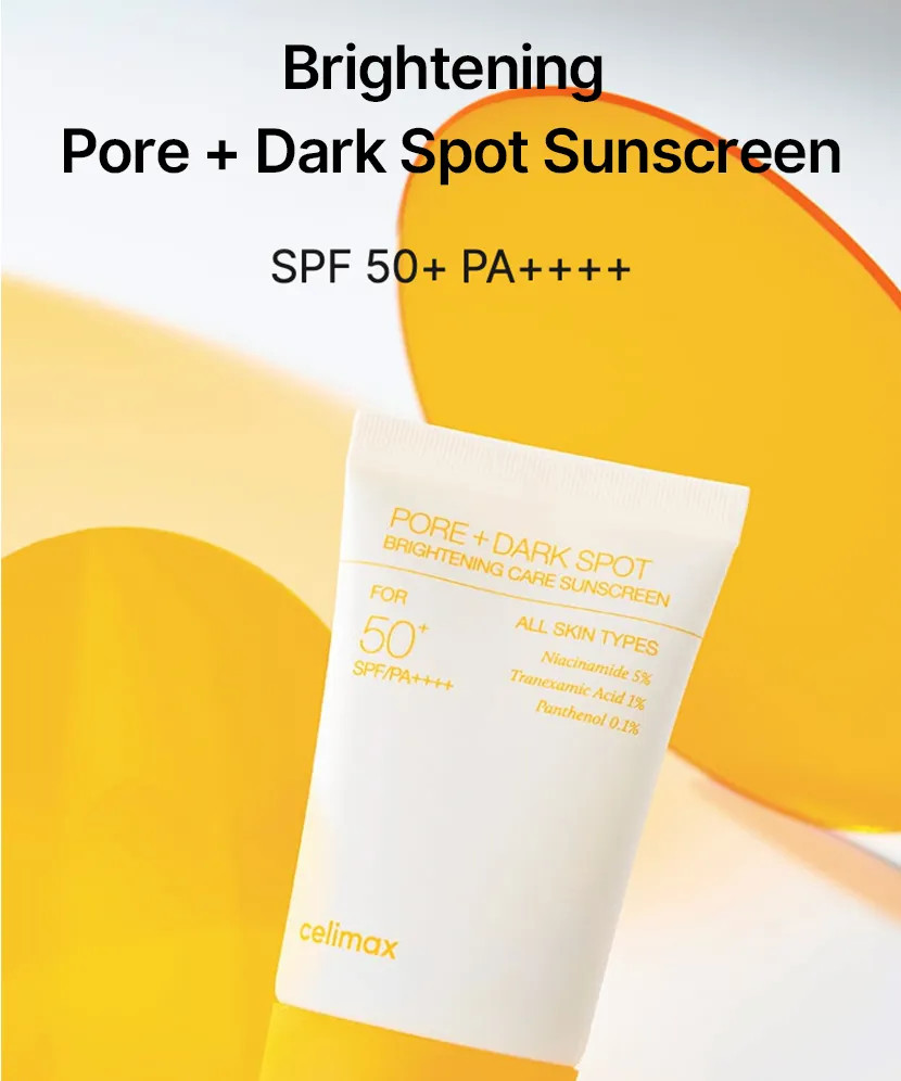 Celimax pore dark spot brightening sunscreen SPF50+