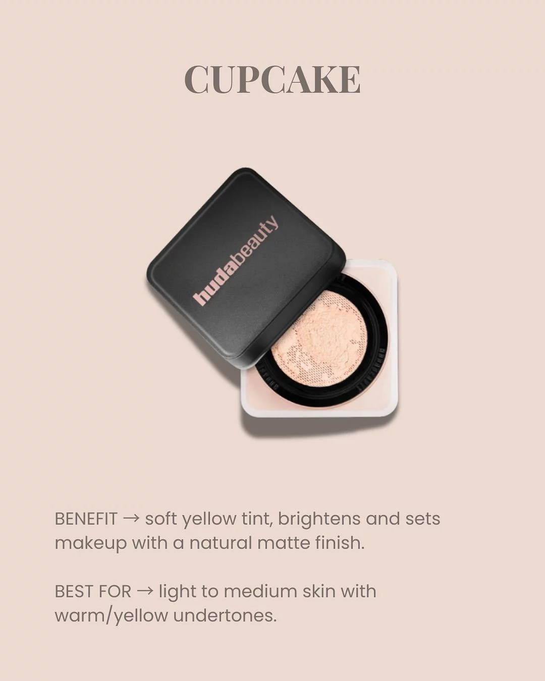 Huda beauty LOOSE POWDER FULL SIZE   CHERRY BLOSSOM
