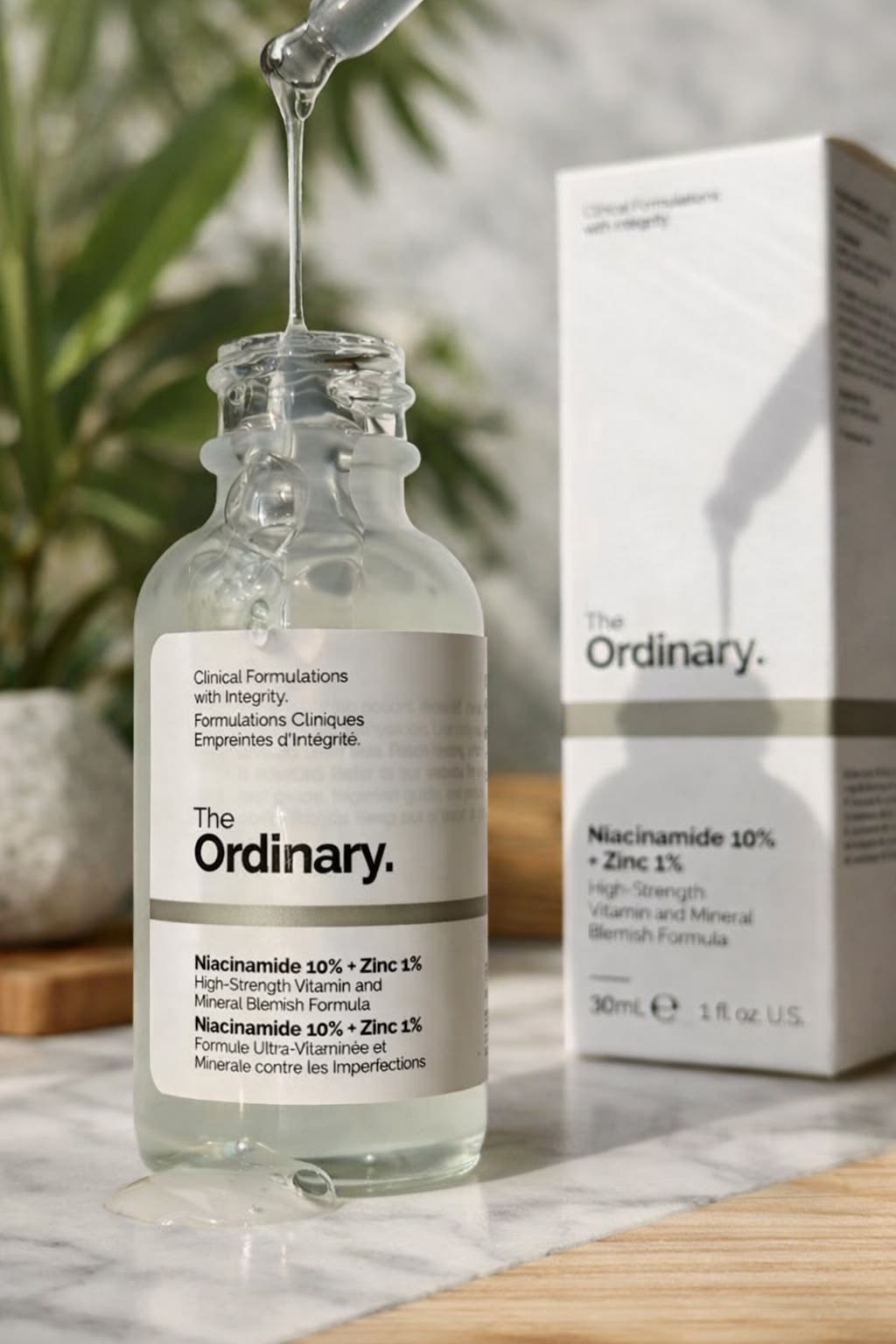 The Ordinary Niacinamide 10% + Zinc 1%, Smoothing Serum for Blemish-Prone Skin 120ml